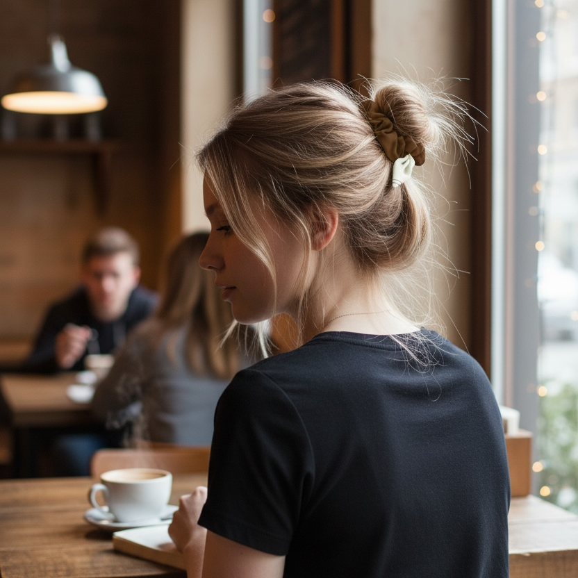 Recycled Scrunchie - Chai Latte