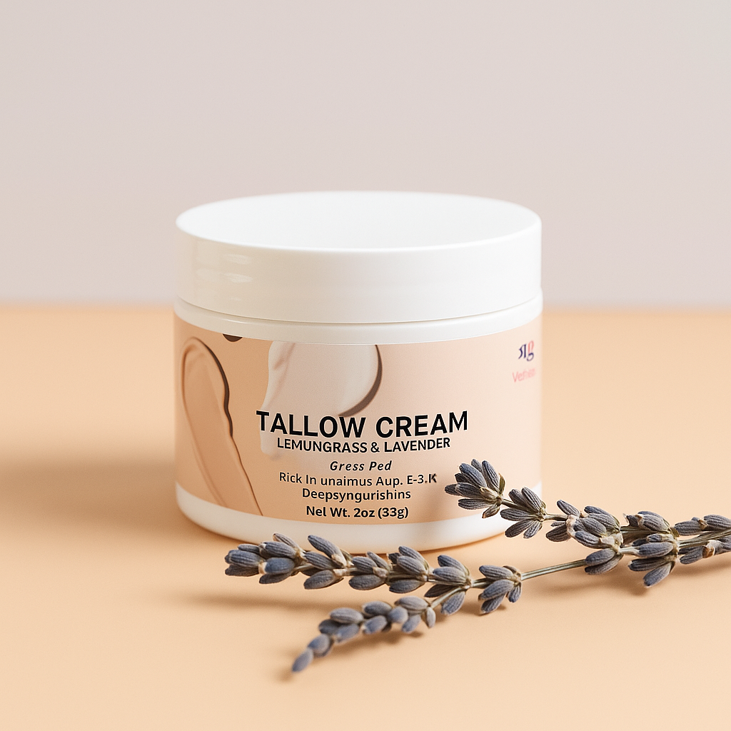 Tallow Cream with Lemongrass & Lavender | Grass-Fed Hydration Balm