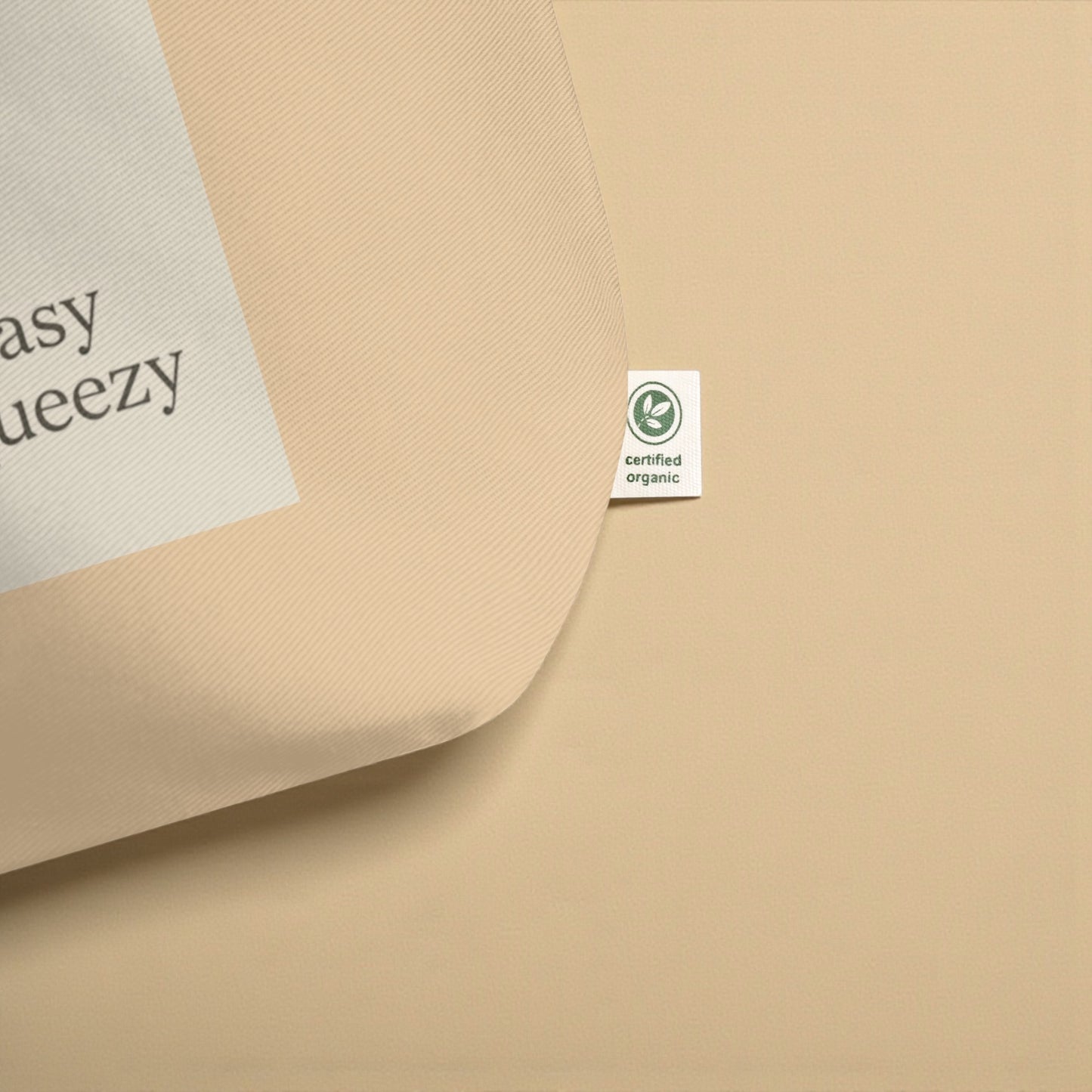 Large Organic Cotton Tote Bag - Easy Peasy