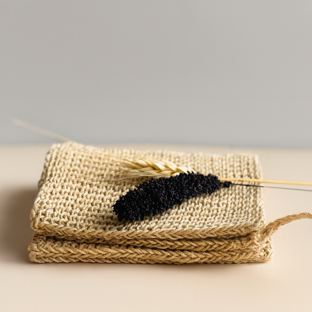 Hemp Washcloth Set (2) | Natural Exfoliating Body Cloths