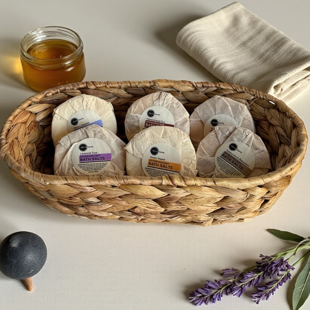 Natural Effervescent Bath Fizzies — Jojoba & Silk Proteins