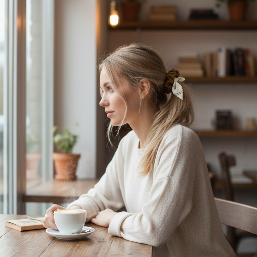 Recycled Scrunchie - Chai Latte