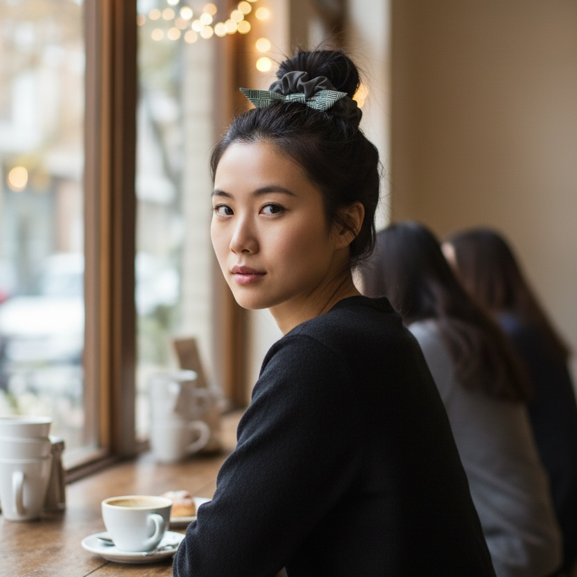 Recycled Scrunchie - Evening Mint