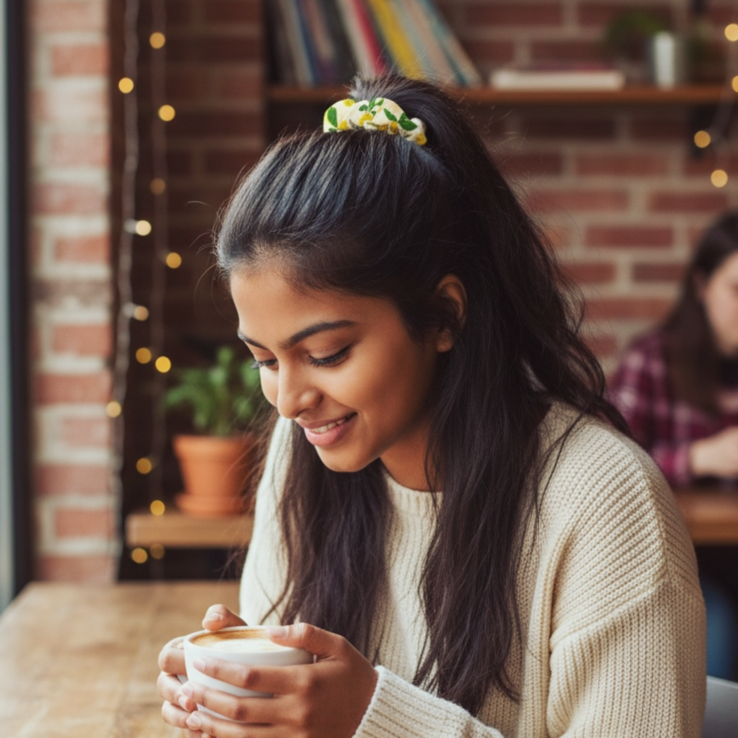 Recycled Scrunchie - Lemon Drop