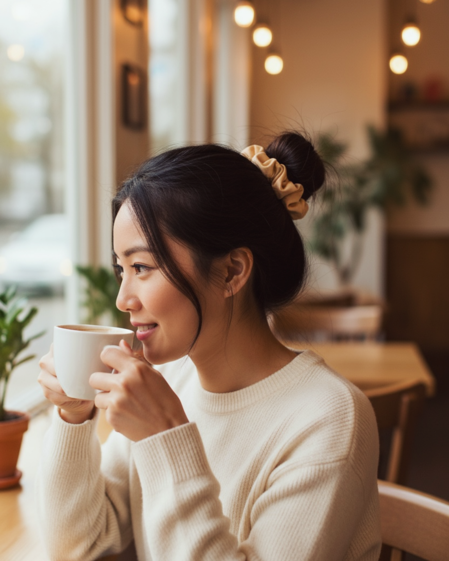 Recycled Scrunchie - Lemon Sand