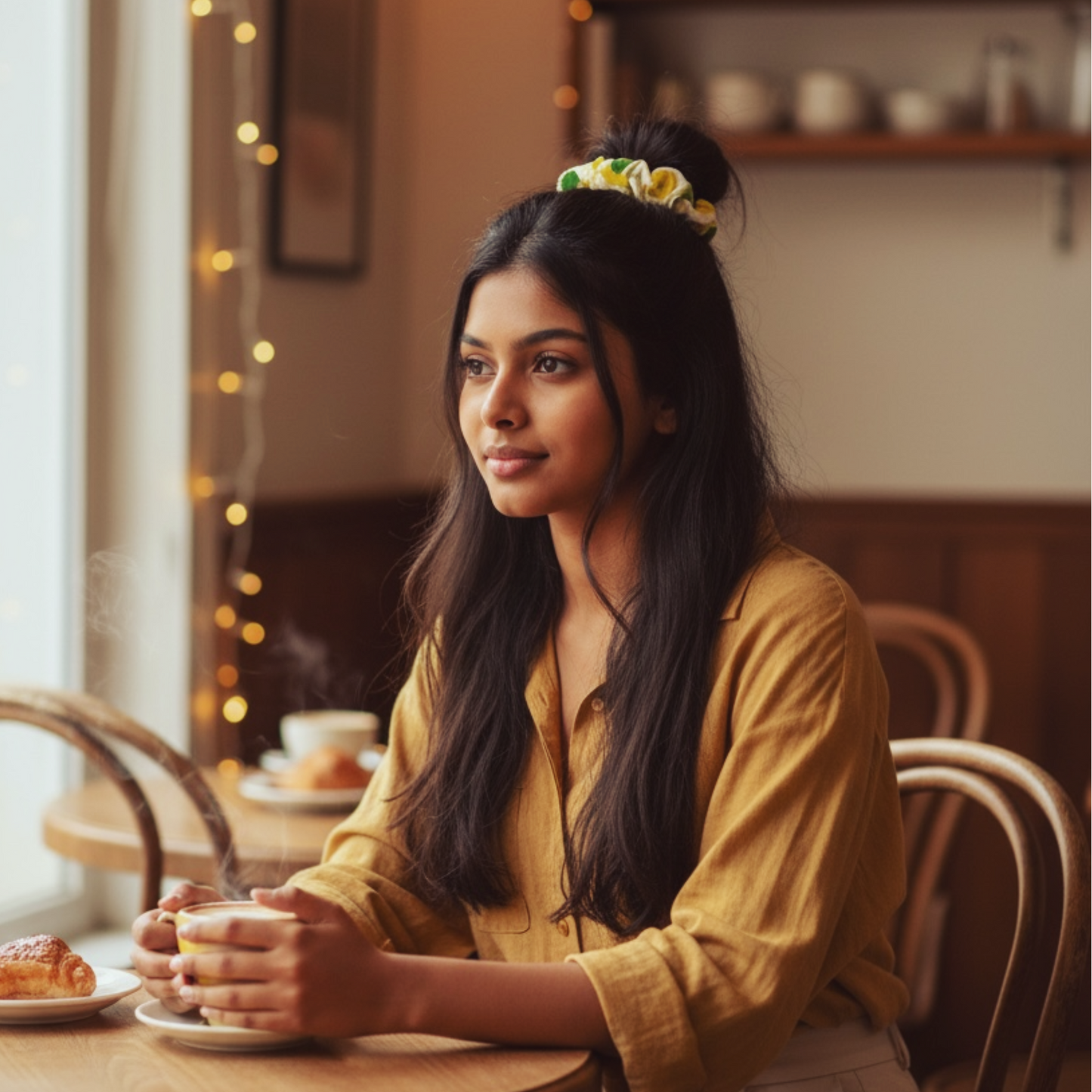 Recycled Scrunchie - Lemon Drop