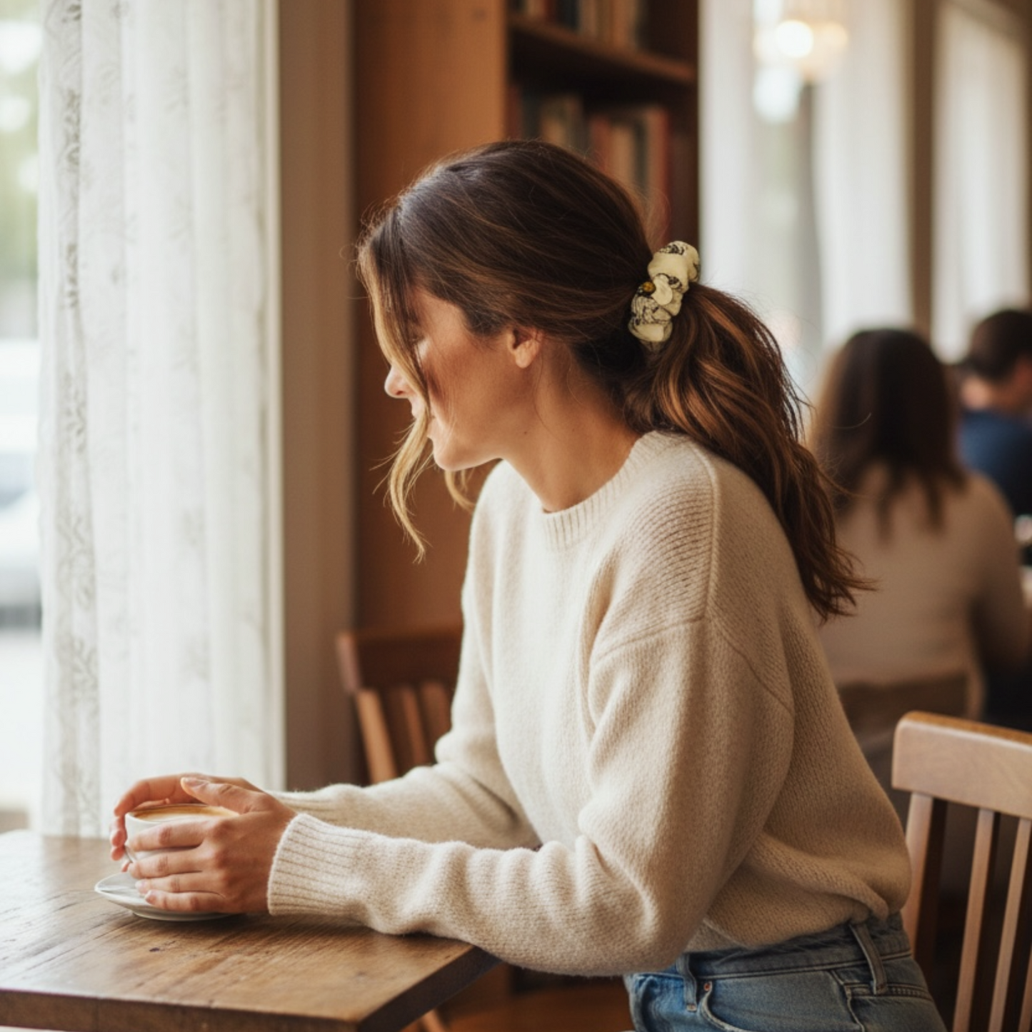 Recycled Scrunchie - Bee Beige