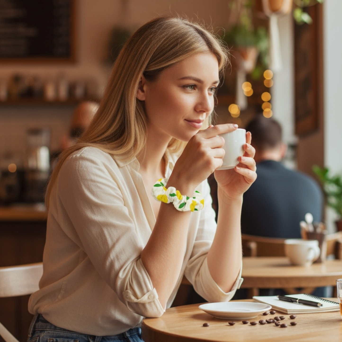 Recycled Scrunchie - Lemon Pop
