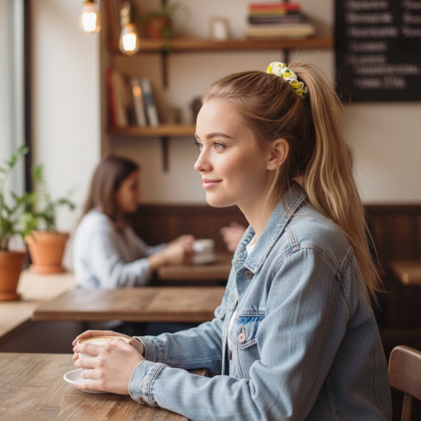 Recycled Scrunchie - Lemon Pop