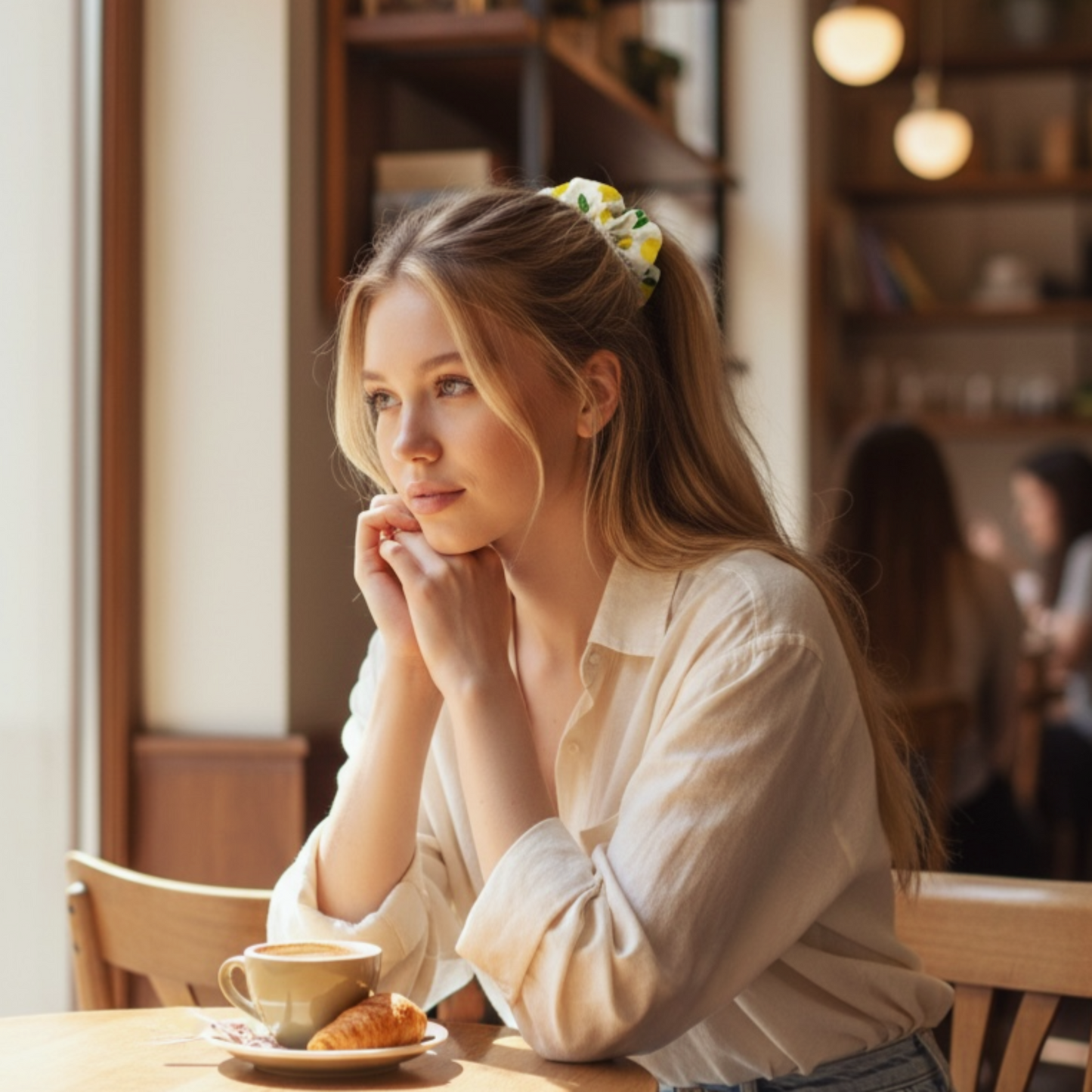 Recycled Scrunchie - Lemon Pop