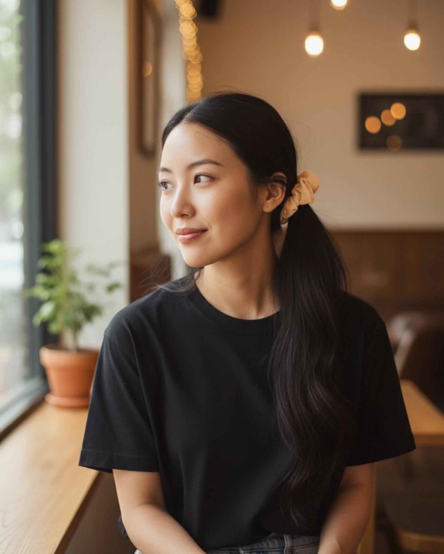 Recycled Scrunchie - Lemon Sand